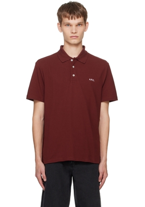 A. P.C. Burgundy Standard Polo