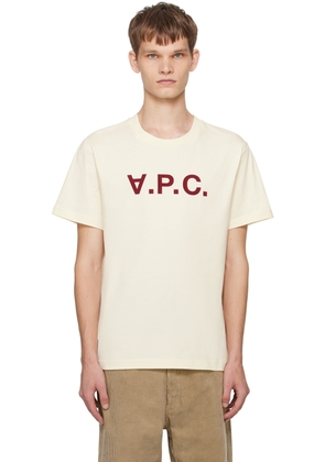 A. P.C. Off-White Standard Grand 'V. P.C.' T-Shirt