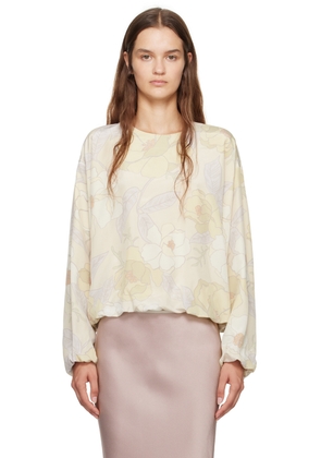Dries Van Noten Beige Silk Cocoon Blouse