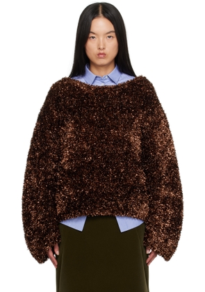 Dries Van Noten Brown Tinsel Sweater
