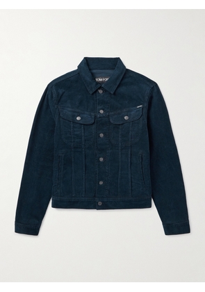 TOM FORD - Slim-Fit Cotton-Blend Corduroy Jacket - Men - Blue - S