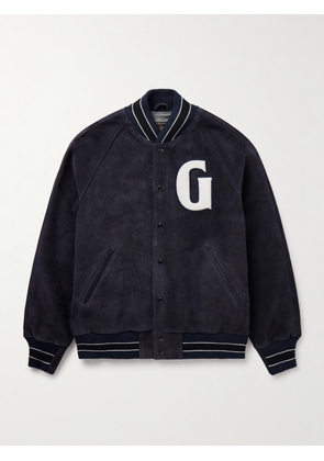 Golden Bear - Logo-Appliquéd Suede Varsity Jacket - Men - Blue - S