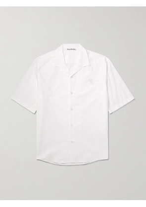 Acne Studios - Solon Camp-Collar Oversized Embroidered Cotton-Piqué Shirt - Men - White - IT 44