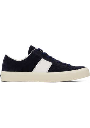 TOM FORD Navy Suede Cambridge Sneakers