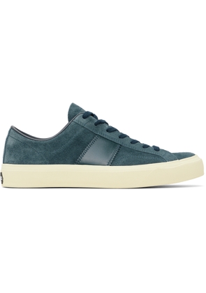 TOM FORD Blue Suede Cambridge Sneakers