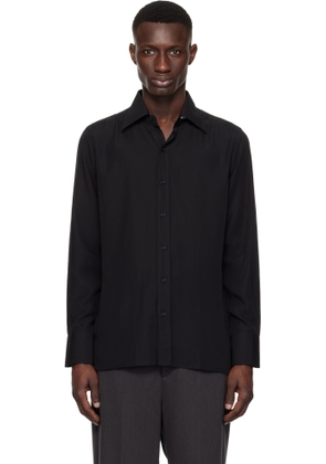 TOM FORD Black Lightweight Lyocell Slim Fit Shirt