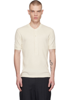 TOM FORD Off-White Cotton Modal Rib Henley