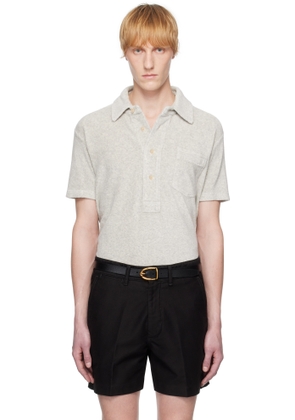TOM FORD Gray Towelling Polo