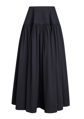 ALAÏA Bell Cotton Poplin Maxi Skirt - Moda Operandi