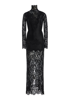 Rabanne Lace Jersey Maxi Dress - Moda Operandi