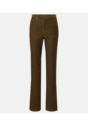 Saint Laurent Clyde cotton corduroy wide-leg pants