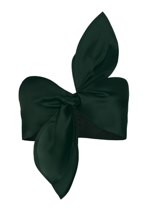 Andres Otalora Suspiro Tie-Detailed Silk Organza Crop Top - Moda Operandi