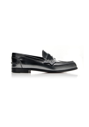 Christian Louboutin Donna Burnished Leather Penny Loafers - Moda Operandi