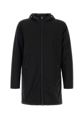Herno Black Stretch Nylon Parka