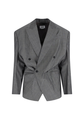 Hed Mayner Double-breasted Blazer In Virgin Wool And Mohair