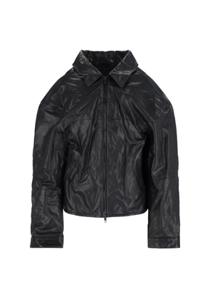Balenciaga Leather Zip Jacket