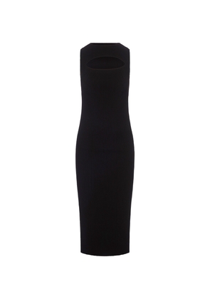 Alexander McQueen Knitted Midi Dress With Cut Out
