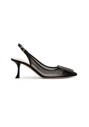 Roger Vivier Viv In The City Mesh Slingback Pumps - Moda Operandi
