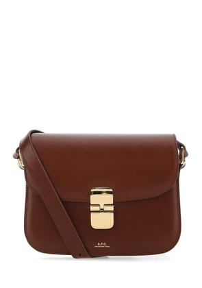 A. P.C. Brown Leather Small Grace Crossbody Bag