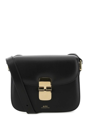 A. P.C. Black Leather Mini Grace Crossbody Bag