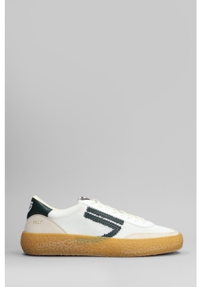Puraai Evergreen Sneakers In White Leather And Fabric