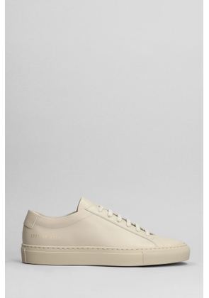 Common Projects Original Achilles Sneakers In Beige Leather