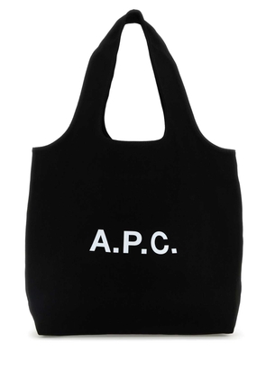 A. P.C. Black Canvas Ninon Shopping Bag