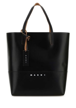 Marni Black Pvc Tribeca Shopping Bag