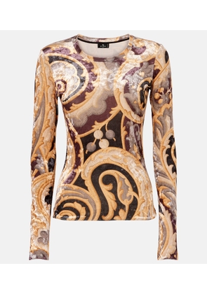 Etro Paisley velvet top
