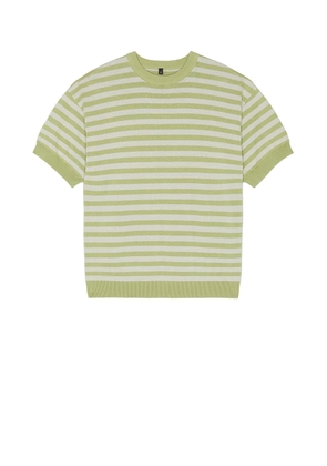 Basketcase Slink Jr Knit Tee in Green & Olive - Olive. Size M (also in L, S, XL).