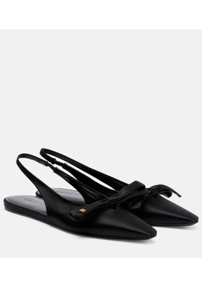 Balenciaga Nano BB satin slingback flats