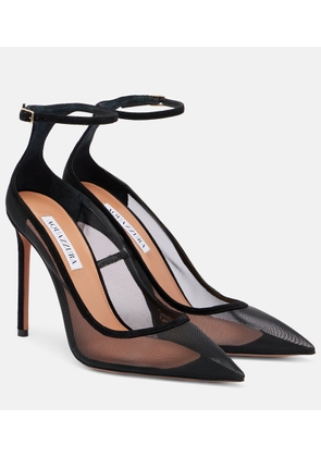 Aquazzura Love Affair 105 mesh pumps