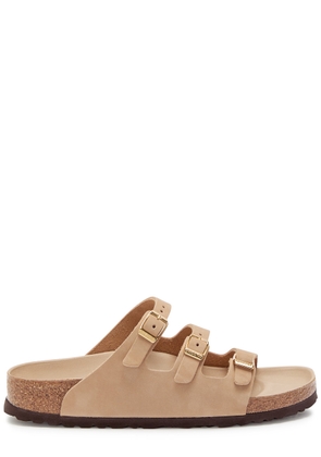 Birkenstock Florida Fresh Nubuck Sliders - Pink - 37 (IT37/ UK4)