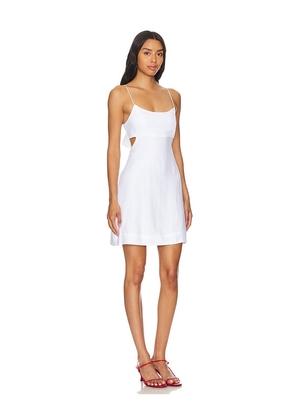 FAITHFULL THE BRAND Antibes Mini Dress in White. Size XL. Also in L, S.