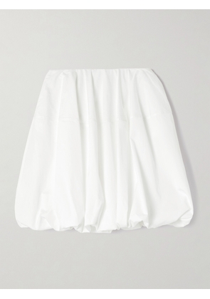 Alaïa - Gathered Cotton-poplin Mini Skirt - White - FR 34,FR 36,FR 38,FR 40,FR 42,FR 44