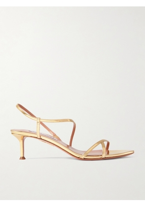 Aquazzura - Tease 50 Metallic Leather Sandals - Gold - IT36,IT36.5,IT37,IT37.5,IT38,IT38.5,IT39,IT39.5,IT40,IT40.5,IT41,IT41.5,IT42