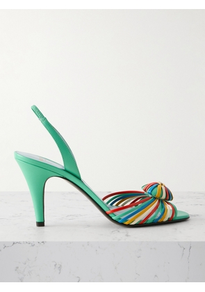 Valentino Garavani - 85 Embellished Leather Slingback Sandals - Green - IT35,IT35.5,IT36,IT36.5,IT37,IT37.5,IT38,IT38.5,IT39,IT39.5,IT40,IT40.5,IT41,IT41.5,IT42
