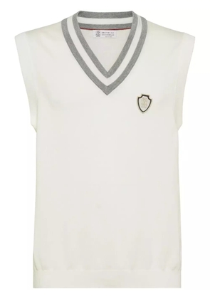 Brunello Cucinelli cotton vest - White