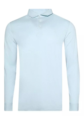 Doppiaa long-sleeve polo shirt - Blue