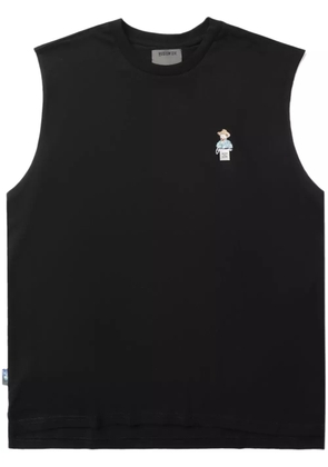 Musium Div. Van Gogh embroidered-motif cotton vest - Black