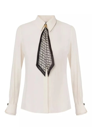 Elisabetta Franchi foulard scarf neck shirt - Neutrals