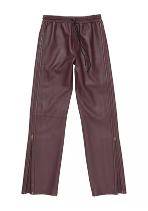 Acne Studios drawstring leather trousers - Red