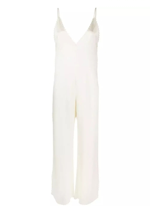 Jil Sander scallop-edge wide-leg jumpsuit - Neutrals
