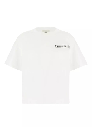 Alexander McQueen banner logo-print T-shirt - White