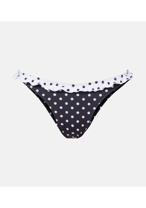 Bananhot Angela polka-dot ruffled bikini bottoms