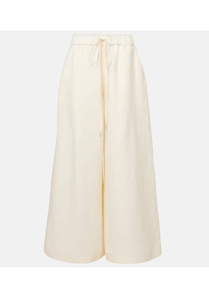 Gabriela Hearst Gelos linen and silk wide-leg pants