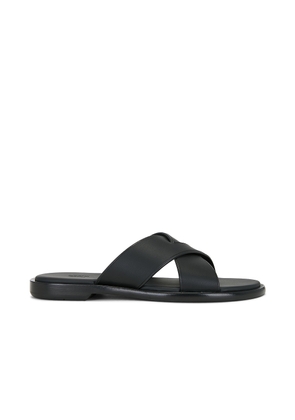Zegna Sandal in Black - Black. Size 10.5 (also in 11, 8.5, 9, 9.5).