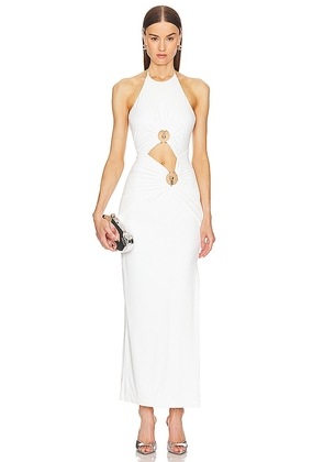 Bardot Neve Maxi Dress in White. Size L. Also in XL, XS.