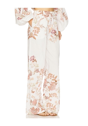 HEMANT AND NANDITA Pull On Pant in White. Size L. Also in S, XL, XS, XXS.