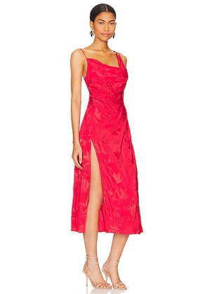 For Love & Lemons Ilana Midi Dress in Red. Size XS. Also in L, S.
